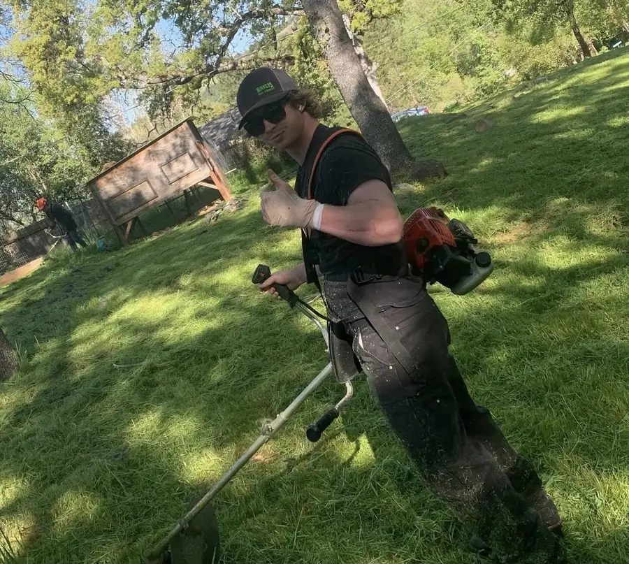 Jesse on the trimmer
